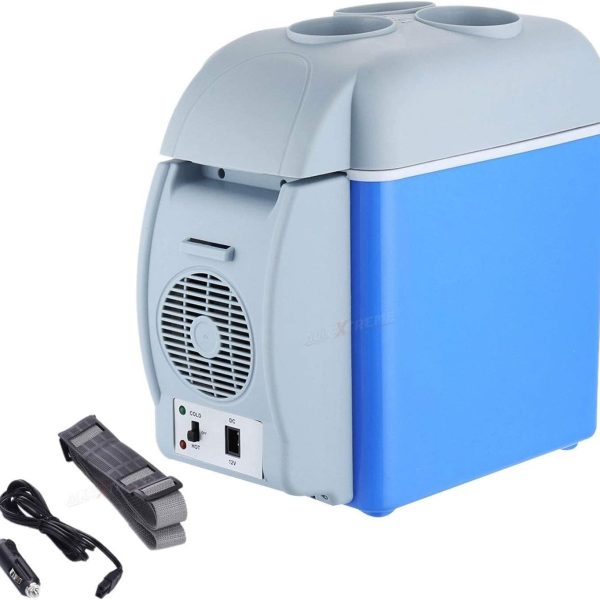 ثلاجة صغيرة محمولة للسفر والسيارة بجهد 12 فولت سيارة متعددة الوظائف بسعة كبيرة 7.5 ليتر مبرد مزدوج الوضع يمكن التحكم فيه للتبريد والتدفئة من Plan A