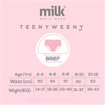 ⁦بانتي داخلي قصير من القطن للفتيات من ميلك، عبوة من 3 قطع⁩ - الصورة ⁦8⁩