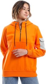 سويت شيرت حريمي مغلق بغطاء للرأس وسوستة أمامية من سيزر