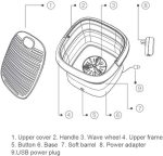 ⁦JYDQT Portable Pink Mini Washer, Top Load, High Efficiency, 0.8kg Capacity, Fully Automatic, 3 Programs, Lightweight & Portable⁩ - الصورة ⁦7⁩