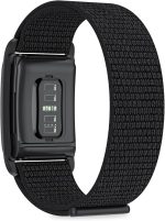 سوار معصم رياضي من النايلون، متوافق مع ووب 4.0، للجنسين، سوار ساعة بديل ناعم قابل للتعديل وجيد التهوية بشريط فيلكرو لاصق لساعة ووب، اسود