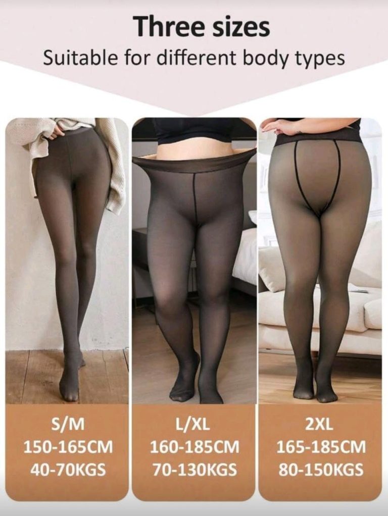 سروال ضيق من الصوف الحراري للنساء بوزن 200 غرام باللون الاسود