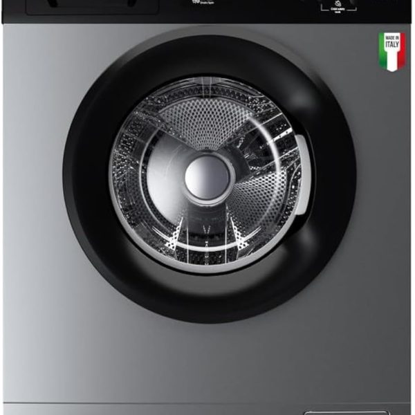 غسالة تحميل أمامي من اوشن، 7 كجم، 1000 لفة، 15 برنامج، بلد المنشأ ايطاليا، فضي، WNO1071GS