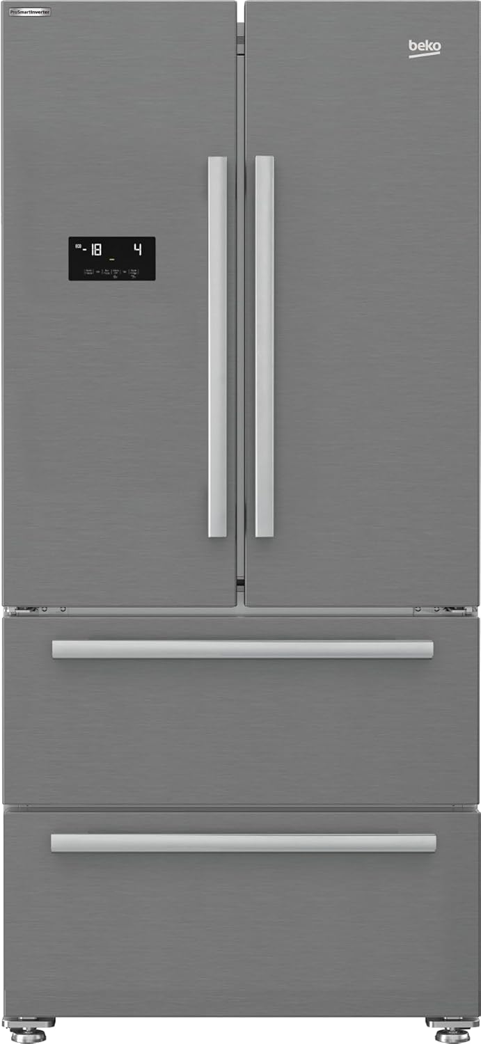 61CQ3H9iaVL._AC_SL1500_.jpg ثلاجة ديجيتال GNE60500X قائمة بذاتها بخاصية إذابة الثلج (نو فروست) و4 أبواب، سعة 605 ل، فضي