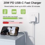 ⁦شاحن من كورسير بتقنية USB، متوافق مع الهواتف الخلوية، بمنفذ واحد، معتمد من آبل بقدرة 20 واط لأجهزة آيفون وإيربودز⁩ - الصورة ⁦2⁩