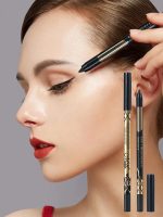 ⁦قلم كحل مات لتحديد العيون، قلم تحديد العين بتصميم أسود وذهبي، لون أسود⁩ - الصورة ⁦2⁩