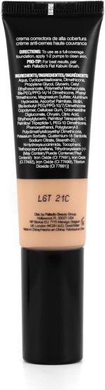 ⁦كريم أساس سي سي بتغطية كاملة بتركيبة خالية من الزيوت من بالاديو، درجة لون 21C فاتح (CC21)⁩ - الصورة ⁦9⁩