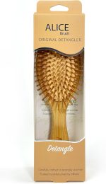 ⁦فرشاة شعر من الخشب لفك التشابك من اليس، للرجال والنساء⁩ - الصورة ⁦2⁩