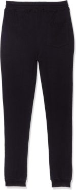 ⁦بنطلون كاجوال ولادي من اندورا بلون اسود اساسي للاستخدام اليومي مع حاشية مرنة⁩ - الصورة ⁦2⁩