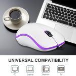 ماوس كمبيوتر سلكي ضوئي FC112 بمنفذ USB مع سهولة النقر للمكتب والمنزل من كولر بلس، 1000 نقطة لكل بوصة، رائع ومحمول، متوافق مع أجهزة ويندوز واللاب توب والكمبيوتر المكتبي والنوت بوك، (أبيض) - الصورة 2