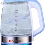 غلاية كهربائية زجاجية من فلامنجو FM-4003 سعة 2.2 لتر - لون أزرق