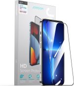 واقي شاشة كامل شفاف من الزجاج JR-Z24 لموبايل آيفون 15 برو ماكس من جوي رووم