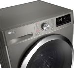 ⁦غسالة ذات تحميل أمامي 8 كجم بتقنية الذكاء الاصطناعي التشغيل المباشر (DD) والبخار - 6 حركات من سلسلة فيفاس ال جي F4R3TYGCP، فضي⁩ - الصورة ⁦5⁩