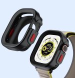 ⁦جراب حماية متين من البولي يوريثين المقاوم للحرارة مضاد للصدمات وخفيف الوزن وممتص للصدمات متوافق مع ساعة آبل الترا/الترا 2 49 ملم، لون أسود 2⁩ - الصورة ⁦3⁩