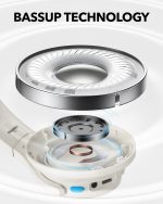 ⁦سماعات للرأس لاسلكية Q11i فوق الأذن بتقنية بلوتوث، صوت باس عميق، مدة تشغيل حتى 60 ساعة، صوت عالي الجودة، وسائد أذن قابلة للفصل، نقاط توصيل متعددة من انكر من ساوند كور⁩ - الصورة ⁦3⁩