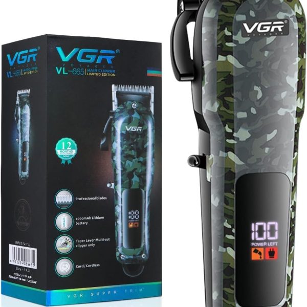 VGR V-665 Professional Beard Trimmer For Men With Quick Charge, 200 Mins Run-time, For Cord & Cordless Use