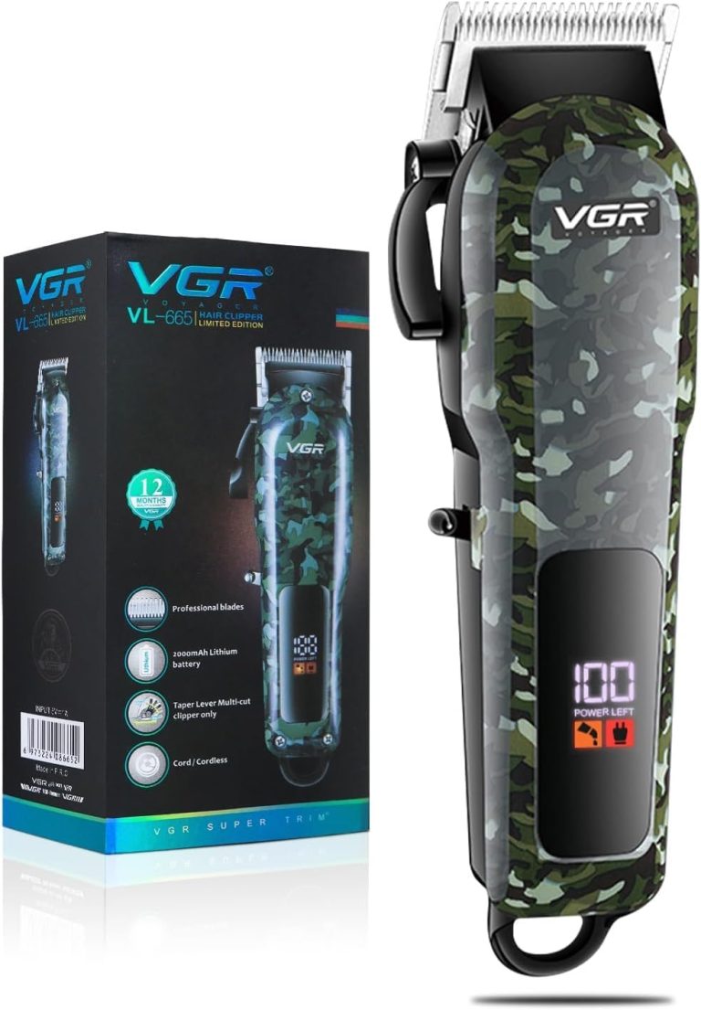 VGR V-665 Professional Beard Trimmer For Men With Quick Charge, 200 Mins Run-time, For Cord & Cordless Use