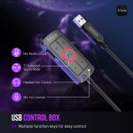 ⁦فيفين سماعة راس سلكية للالعاب للكمبيوتر بمنفذ USB مع صوت محيطي 7.1 وميكروفون قابل للفصل وصندوق تحكم ومقبس 3.5 ملم لاجهزة PS5/PS4/Xbox/سويتش، اسود امبليجيم H9، فوق الأذن⁩ - الصورة ⁦8⁩