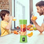 ⁦كوب خلاط محمول من دبل كير، خلاط عصارة كهربائي بمنفذ USB، خلاط صغير محمول للمخفوقات والعصائر والعصير، 380 مل، ست شفرات رائعة للخلط، اخضر، مقاس واحد⁩ - الصورة ⁦7⁩