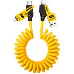 كيبل شحن USB C 4 في 1 65 واط، كيبل شحن سريع USB C الى نوع C الى كيبل شحن ليثيوم لايفون ايباد ماك بوك سامسونج، نقل بيانات عالي السرعة 480 نبضة في الثانية، سلك شحن متعدد مرتب