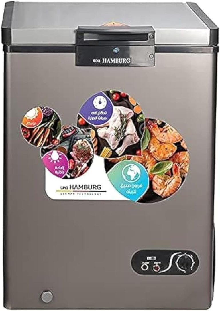 ديب فريزر CF-180-SS من هامبورج، 1.80 لتر، فضي اللون