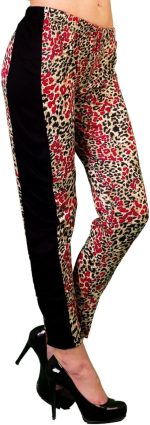 ⁦بنطال أحمر نسائى مشجر⁩ - الصورة ⁦3⁩