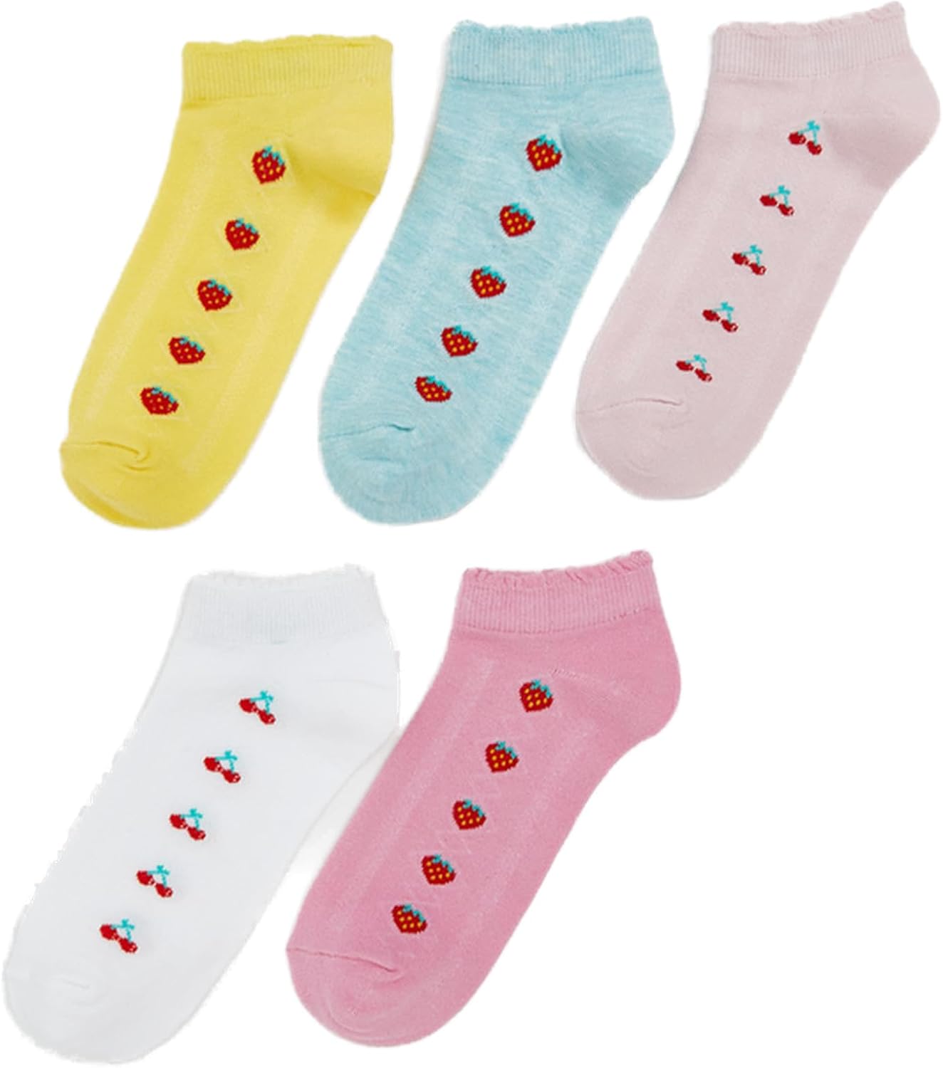 61IFSpbOoL._AC_SL1500_.jpg شرابات تدريب بتصميم منقوش للبنات من ال سي وايكيكي، 5 قطع