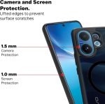 ⁦جراب مغناطيسي من جرابست لموبايل فيفو V60، مضاد للاصفرار، حماية من الدرجة العسكرية، غطاء واقي مضاد للصدمات مع حماية كاميرا لـ v60 5G (فيفو V60 5G/ فيفو V60e 5G/ فيفو T4 برو 5G)⁩ - الصورة ⁦9⁩