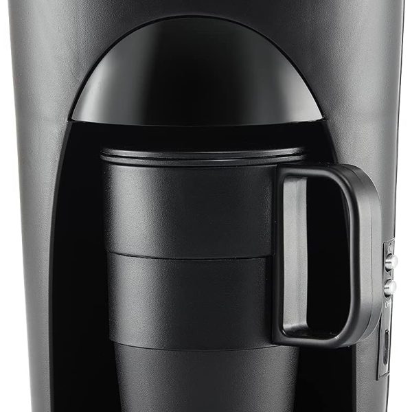 ماكينة تحضير القهوة الأمريكية 1-2 كوب CM31716A من ميانتا، 460 وات، بولي كربونات، أسود