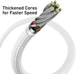 ⁦Heavy Duty【 For Apple MFi Certified 】by LDNIO 30W PD Fast Charging | USB-C to Lightning Cable | 2M Durable Power & Data Cord (480Mbps) for iPhone 14 Pro Max, 13, 12, 11, XR, X, 8Plus 7, iPad - White⁩ - الصورة ⁦7⁩