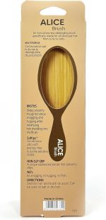 ⁦فرشاة شعر من الخشب لفك التشابك من اليس، للرجال والنساء⁩ - الصورة ⁦3⁩