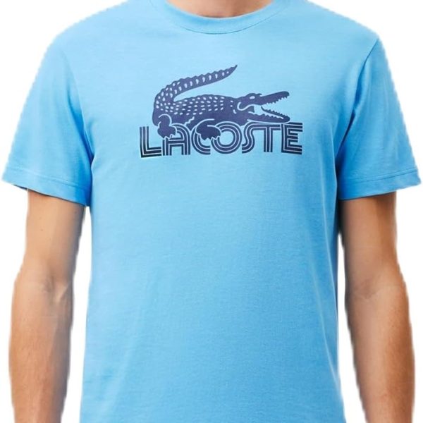 تيشرت رياضي من قماش جيرسيه فائق الجفاف للرجال من لاكوست