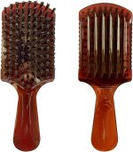 فرشاة فك تشابك الشعر للنساء والرجال والأطفال من بونيتا- رائعة لجميع أنواع الشعر، لطيفة على فروة رأسك ومثالية للاستخدام اليومي (لون عسلي صغير)