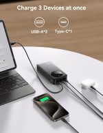 ⁦شاحن باور بانك ليد 2.4 امبير و22.5 وات و20000 ميللي امبير في الساعة من جوي روم، أسود، JR-PBF12 - ضمان 12 شهر⁩ - الصورة ⁦2⁩