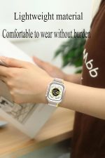 ⁦جراب حماية متين من البولي يوريثين المقاوم للحرارة مضاد للصدمات وخفيف الوزن وممتص للصدمات متوافق مع ساعة آبل الترا/الترا 2 49 ملم، لون أسود 2⁩ - الصورة ⁦2⁩