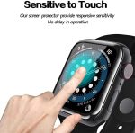 ⁦شاشة حماية 49 ملم من الجيلاتين لساعة ابل سلسلة الترا 49 ملم ثلاثي الأبعاد بحافة ناعمة منحنية مضادة للخدش من الرايق شاشة حماية خالي من الفقاعات ومضاد للكسر وعالي الحساسية⁩ - الصورة ⁦3⁩