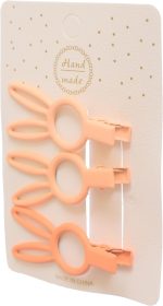 ⁦مشابك شعر للبنات من دافان، 3 قطع - لون سيمون⁩ - الصورة ⁦3⁩