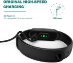 ⁦شاحن ساعة ذكية مغناطيسي بكيبل شحن USB بطول 1 م بديل للساعة الذكية ان اف سي متوافق مع شاومي مي باند 5 6 7 امازفيت باند 5 (أسود)⁩ - الصورة ⁦7⁩