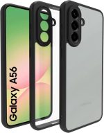 جراب خلفي صلب مقاوم للصدمات مصنوع من البولي كربونات باطار من البولي يوريثين الحراري الناعم مضاد للاصفرار متوافق مع سامسونج جالاكسي A56 (شفاف)