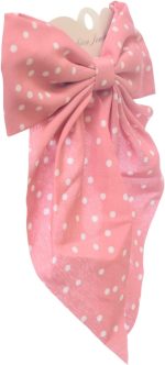 ⁦مشابك شعر بتصميم فيونكة للبنات من دافان - لون وردي⁩ - الصورة ⁦2⁩