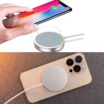 ⁦شاحن لاسلكي مغناطيسي متوافق مع آيفون X، Xs، Xr و11 و12 و13 و14 و15 وايربودز برو وايربودز (شبكة الجيل الثاني) وموبايلات الشحن اللاسلكي الأخرى من ذا كوبيديا⁩ - الصورة ⁦5⁩