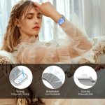 ⁦سوار بديل مغناطيسي معدني من الستانلس ستيل متوافق مع ساعة هواوي فيت 3 بيس بيد - فضي⁩ - الصورة ⁦2⁩