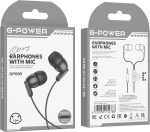 ⁦سماعات أذن سلكية قوية G-Power GP005 مزودة بميكروفون وزر تحكم متعدد الوظائف، رائعة لتشغيل الموسيقى وإجراء المكالمات، متوافقة مع الهواتف الشائعة، 1.2 متر - أسود⁩ - الصورة ⁦2⁩