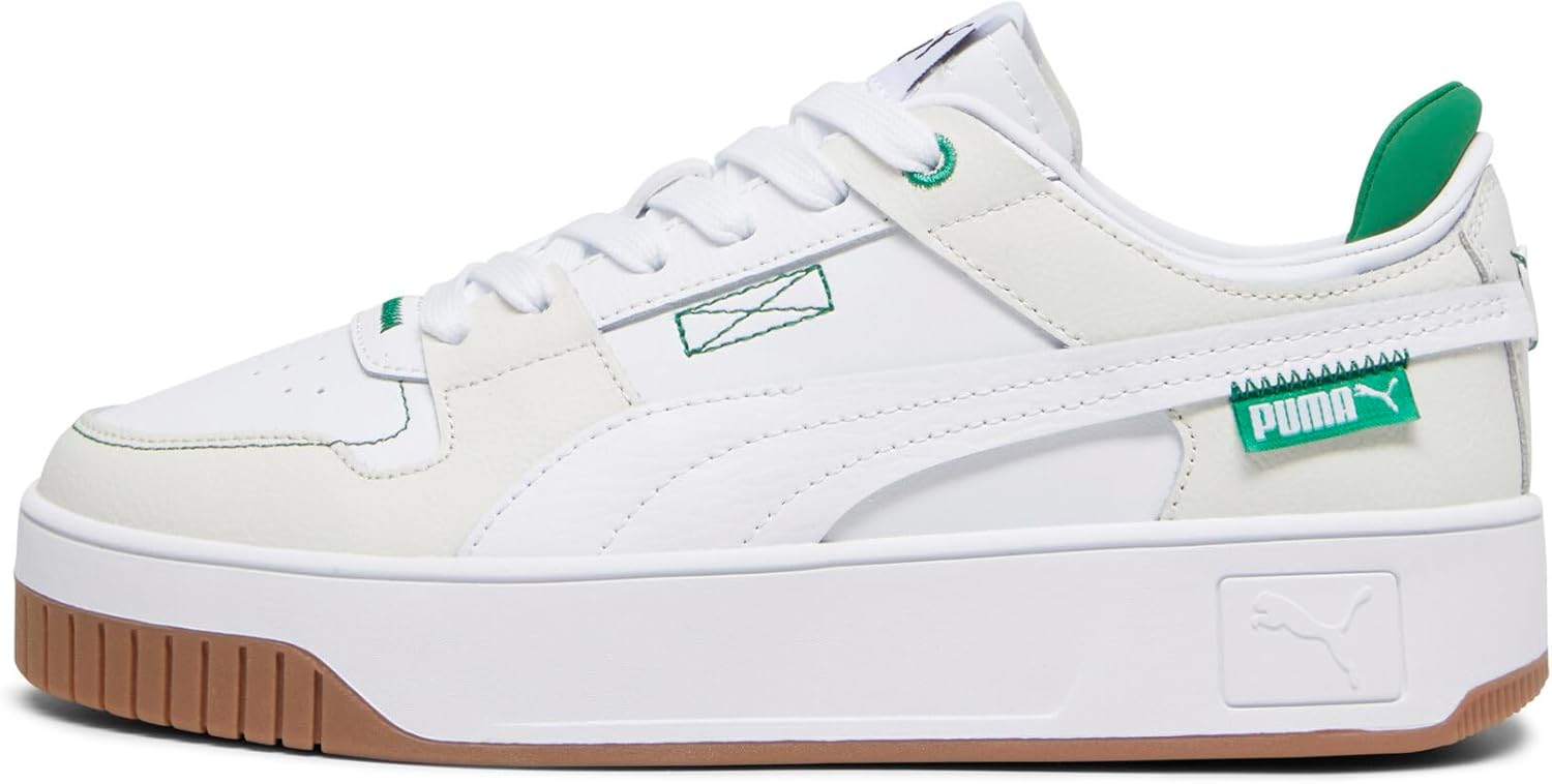 61PB9mYU5gL._AC_SL1500_.jpg حذاء رياضي كارينا ستريت كلاسيكي برقبة منخفضة للنساء من بوما، لون أبيض، مقاس 37 EU