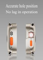 ⁦جراب حماية متين من البولي يوريثين المقاوم للحرارة مضاد للصدمات وخفيف الوزن وممتص للصدمات متوافق مع ساعة آبل الترا/الترا 2 49 ملم، لون أسود 2⁩ - الصورة ⁦5⁩