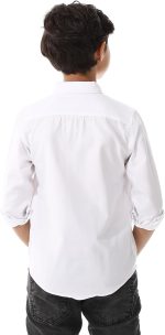 ⁦قميص أوكسفورد عصري بياقة مطوية لأسفل للأولاد من اندورا⁩ - الصورة ⁦3⁩