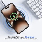 ⁦Dl3 Mobilak Case For iPhone 17 Pro Max 6.9 Inch, Crystal Clear Case [Not Yellowing] [Military Grade Drop Protection] Shockproof Protective Transparent Protective Slim Cover - Black⁩ - الصورة ⁦7⁩
