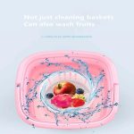 ⁦غسالة صغيرة قابلة للطي بالموجات فوق الصوتية مع مؤقت للتشغيل للمنزل والسفر والشقق وجوارب النوم والملابس الداخلية، بلون ازرق، تحميل علوي، 1.5 ليتر، من بانهوي وين .⁩ - الصورة ⁦7⁩