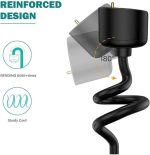 ⁦شاحن ساعة ذكية مغناطيسي بكيبل شحن USB بطول 1 م بديل للساعة الذكية ان اف سي متوافق مع شاومي مي باند 5 6 7 امازفيت باند 5 (أسود)⁩ - الصورة ⁦9⁩