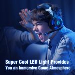 ⁦فيرجن تيك. سماعة رأس للألعاب لبلاي ستيشن 5 و4 واكس بوكس ون، ميكروفون باس محيطي بخاصية إلغاء الضوضاء، سماعات فوق الأذن مع أضواء LED لأجهزة ماك واللابتوب وXbox سلسلة X S وونينتندو سويتش NES والكمبيوتر،⁩ - الصورة ⁦7⁩